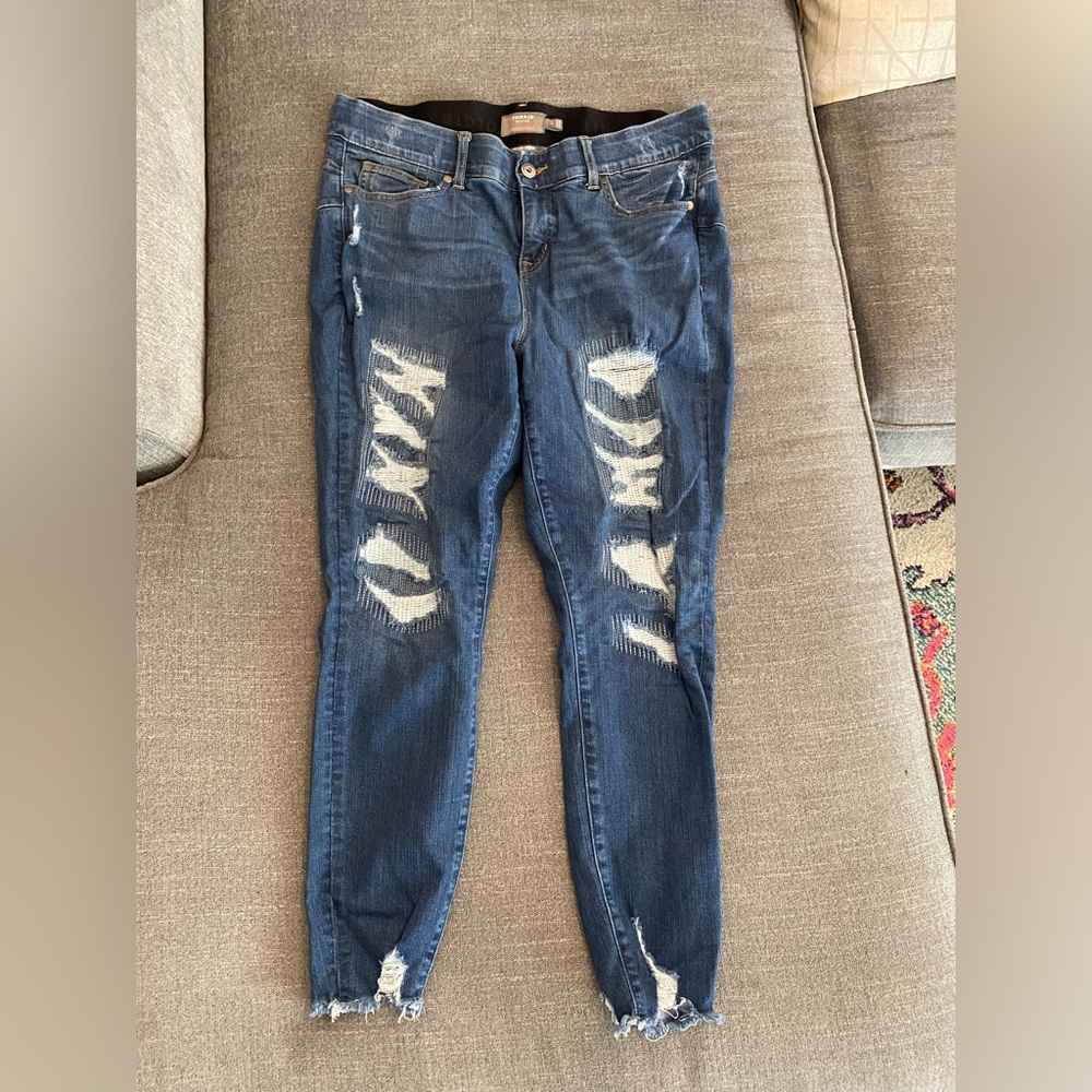 Torrid Premium Stretch Distresses Bombshell Skinnies